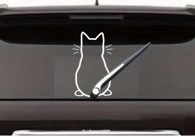 Ruitenwisser sticker hond of puppy, Auto diversen, Autostickers, Ophalen of Verzenden