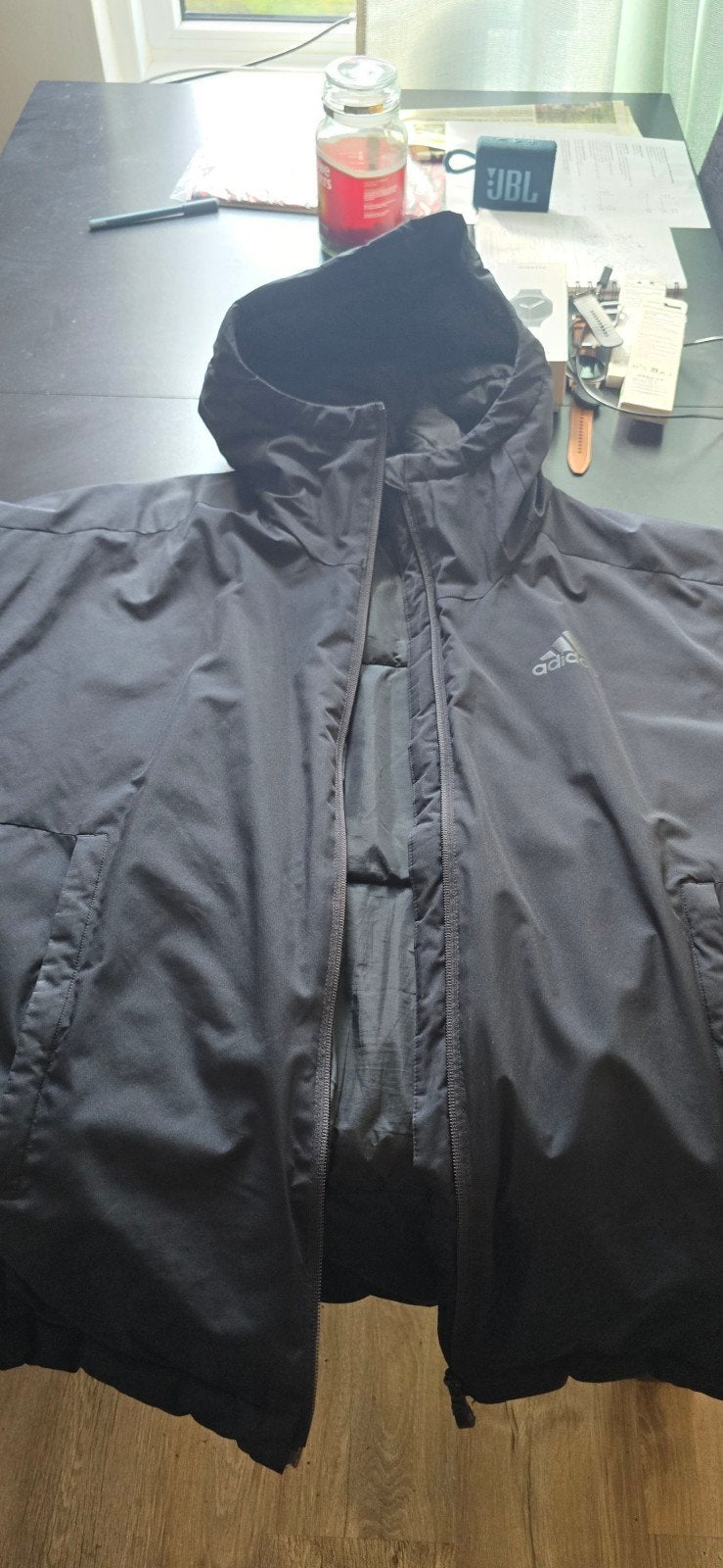 Adidas  Black Jacket Size M, Ophalen, Maat 48/50 (M), Zwart, Adidas