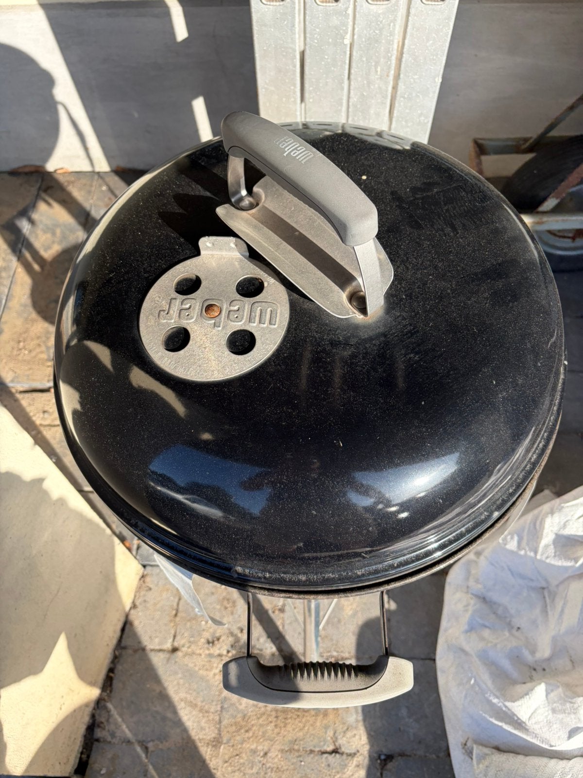 Weber bbq 47cm, Tuin en Terras, Houtskoolbarbecues, Ophalen, Gebruikt