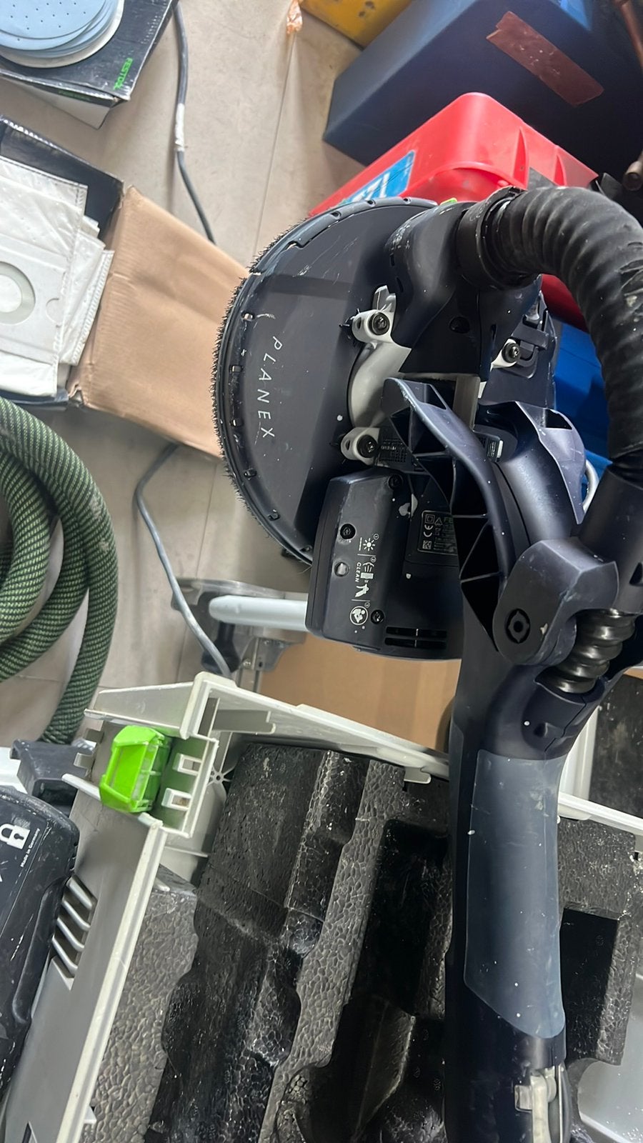 Festool planex set  Langnek lhs 2 +stofzuiger ctl36 E AC, Ophalen of Verzenden, Zo goed als nieuw, 1200 watt of meer, Excentrische schuurmachine