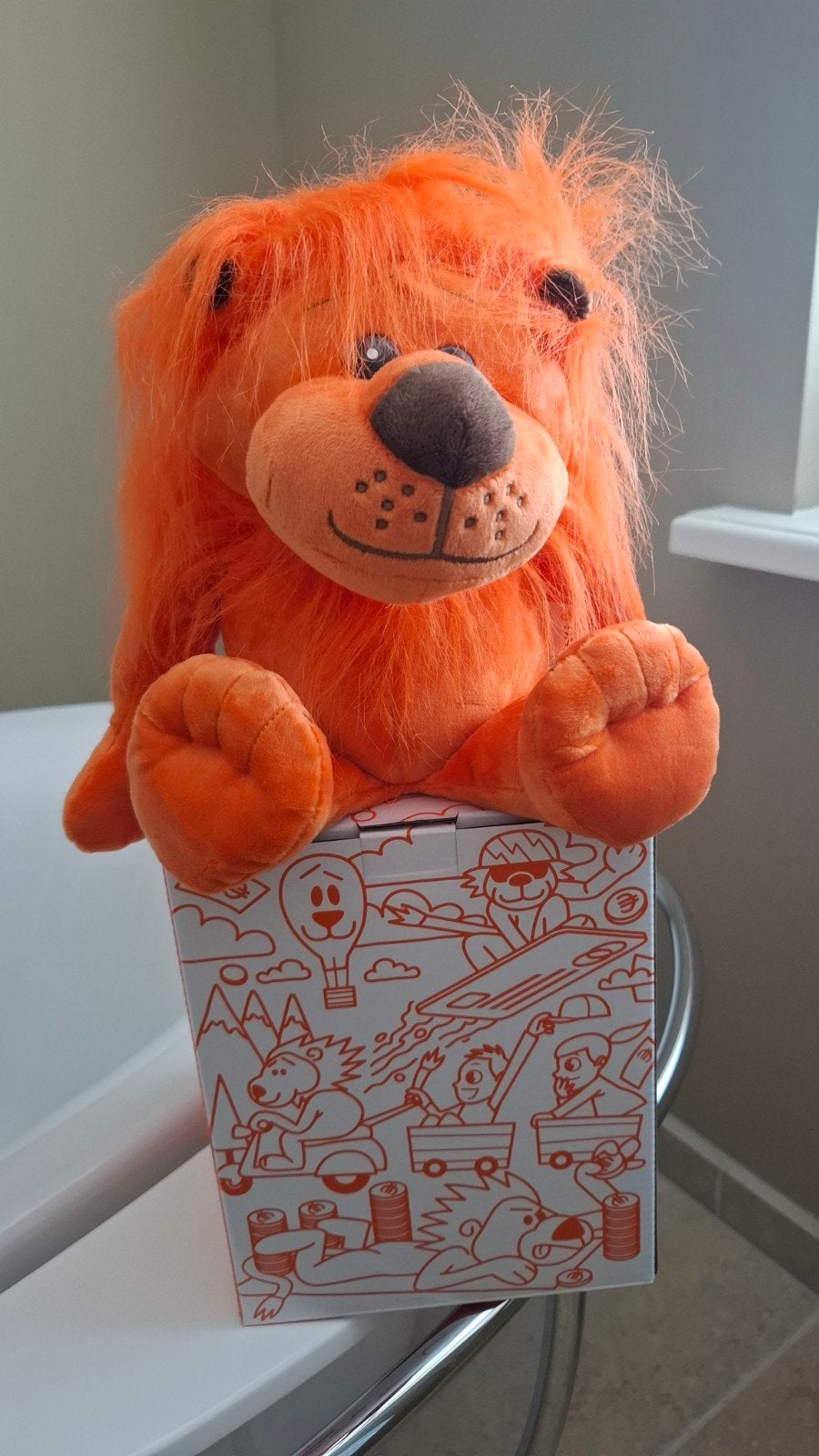Nieuwe Oranje Spaarleeuw - 30 cm - In Doos, Ophalen of Verzenden, Nieuw, Overige materialen, Dier