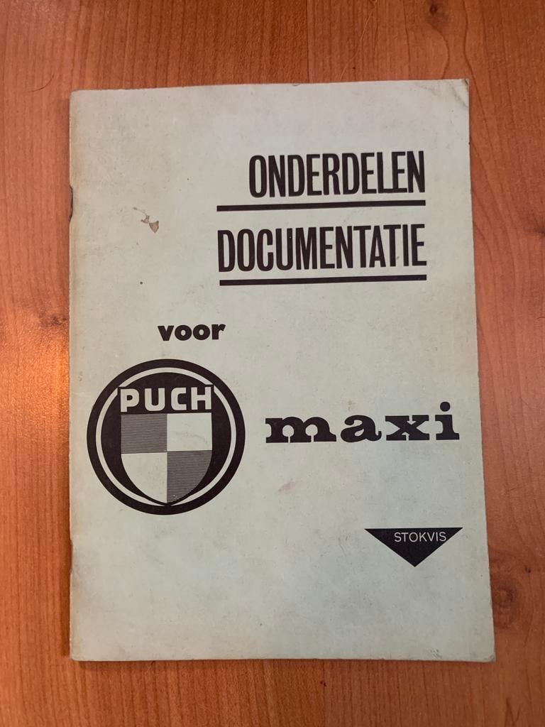 1969 Puch Maxi N-Frame handleiding onderdelenboek, Ophalen of Verzenden, Gebruikt, Overige typen