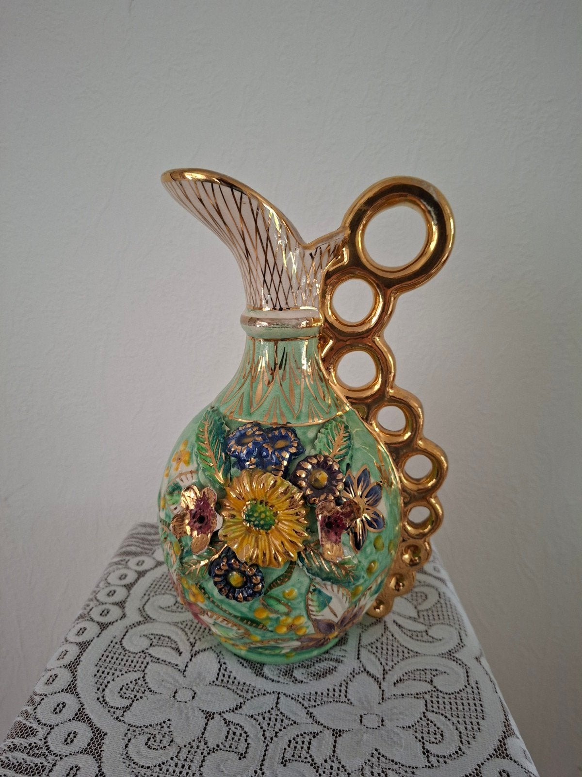 Vintage H. Bequet Quaregnon Vaas - Handgeschilderd, Antiek en Kunst, Ophalen