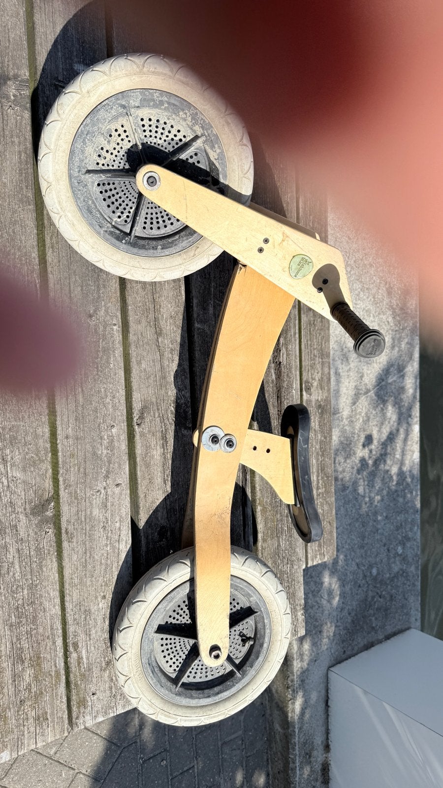 Houten loopfiets, Fietsen en Brommers, Fietsen | Kinderfietsjes, Ophalen, Gebruikt, Minder dan 16 inch