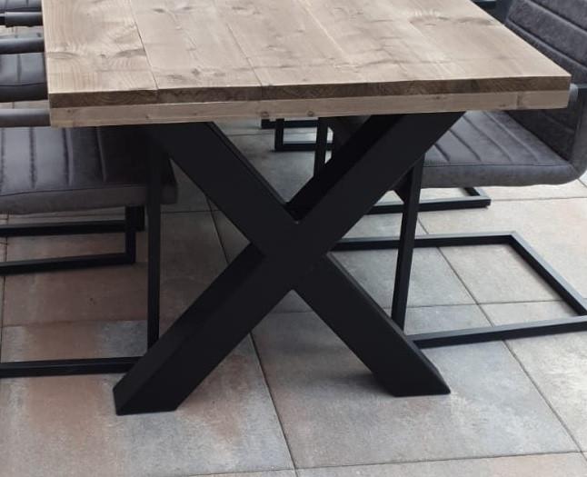 Tafelpoten / onderstellen metaal A U X gepoedercoat, Huis en Inrichting, Tafelonderdelen, Ophalen, Tafelpoot, 50 tot 100 cm, Nieuw