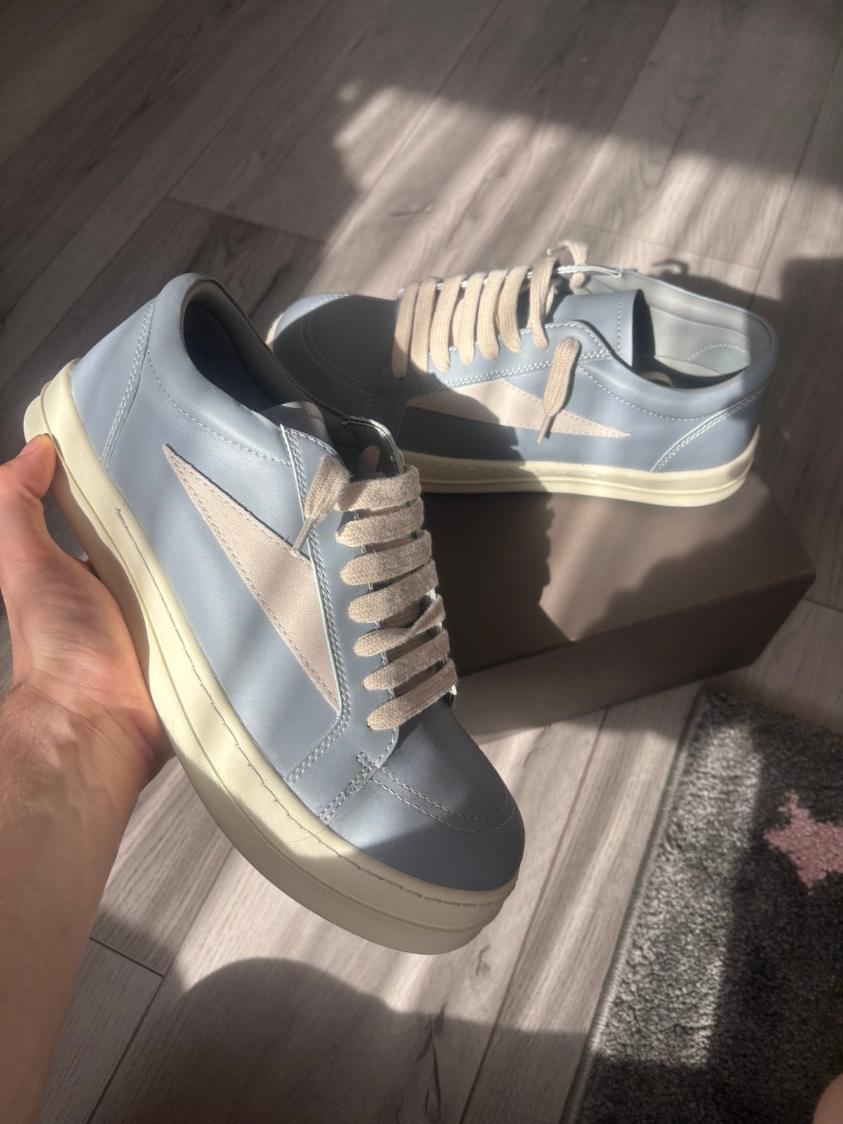 Rick Owens Vintage Vans Sneakers Slate Blue / Milk, Blauw, Nieuw, Ophalen of Verzenden, Sneakers of Gympen