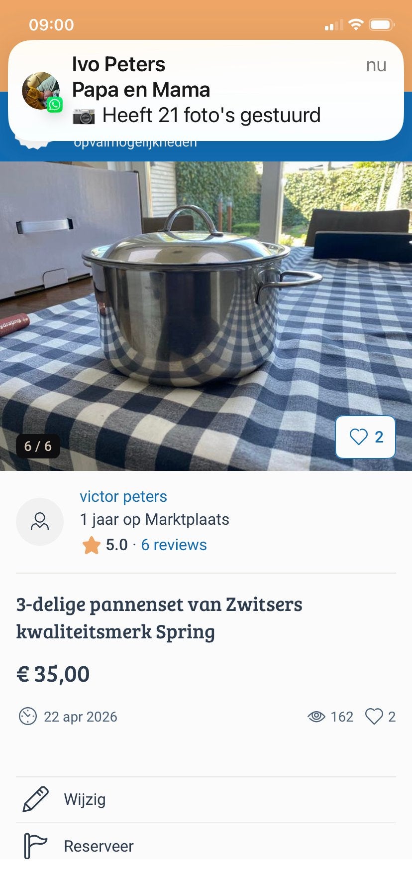 3-delige pannenset van Zwitsers kwaliteitsmerk Spring.Spring, Ophalen, Gebruikt, Rvs, Pannenset