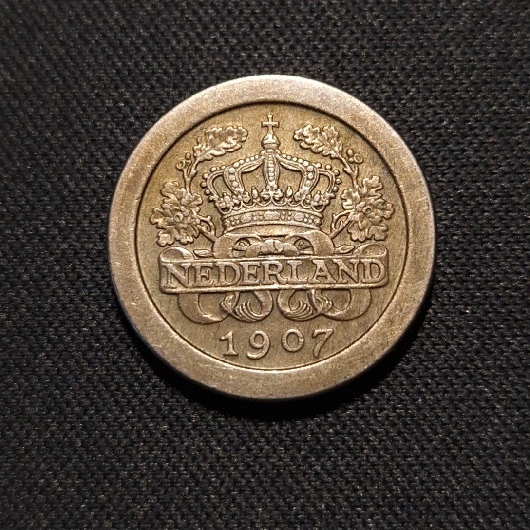 5 cent 1907, Verzenden, Koningin Wilhelmina, 5 cent, Losse munt