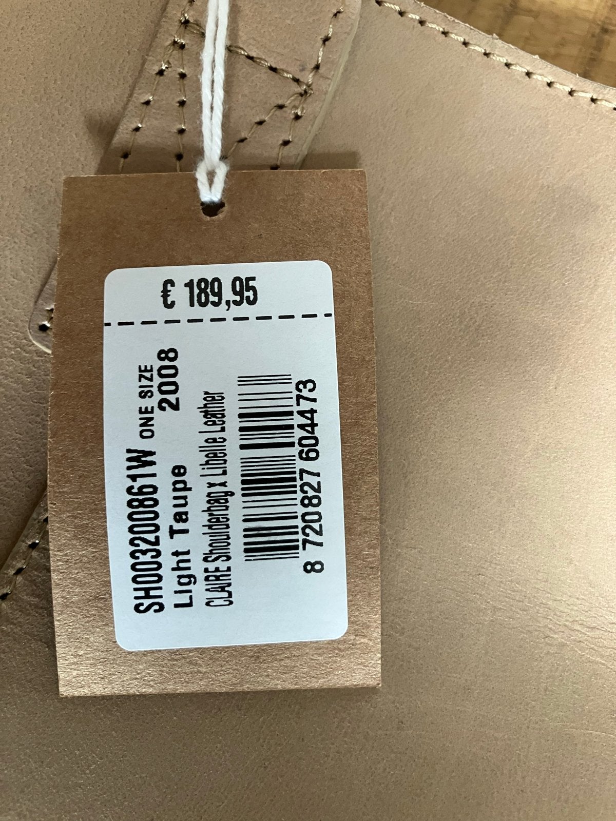 Shabbies Amsterdam Leren Schoudertas - Nieuw met kaartje, Ophalen of Verzenden, Nieuw, Beige, Schoudertasje