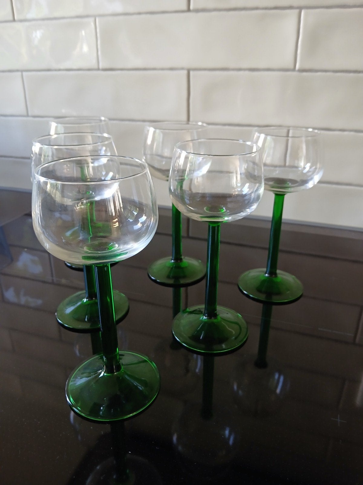 Luminarc Emerald wijnglazen, vintage (6), Ophalen of Verzenden, Glas, Overige stijlen, Glas of Glazen
