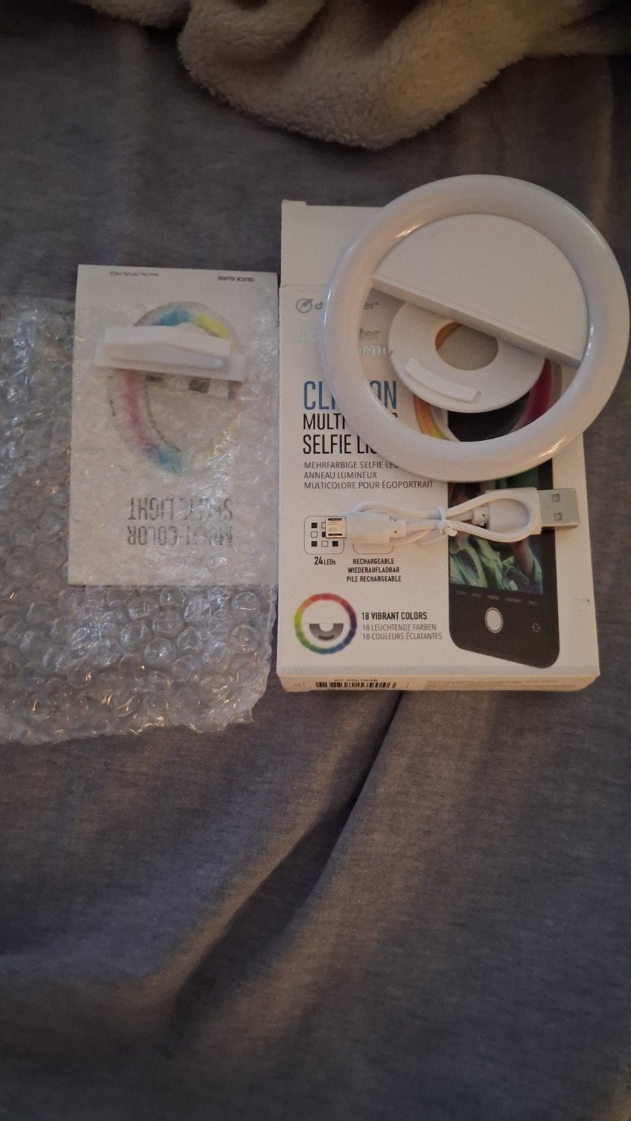 Digipower Clip-on Multi-Color Selfie Ring Light, Ophalen of Verzenden, Nieuw