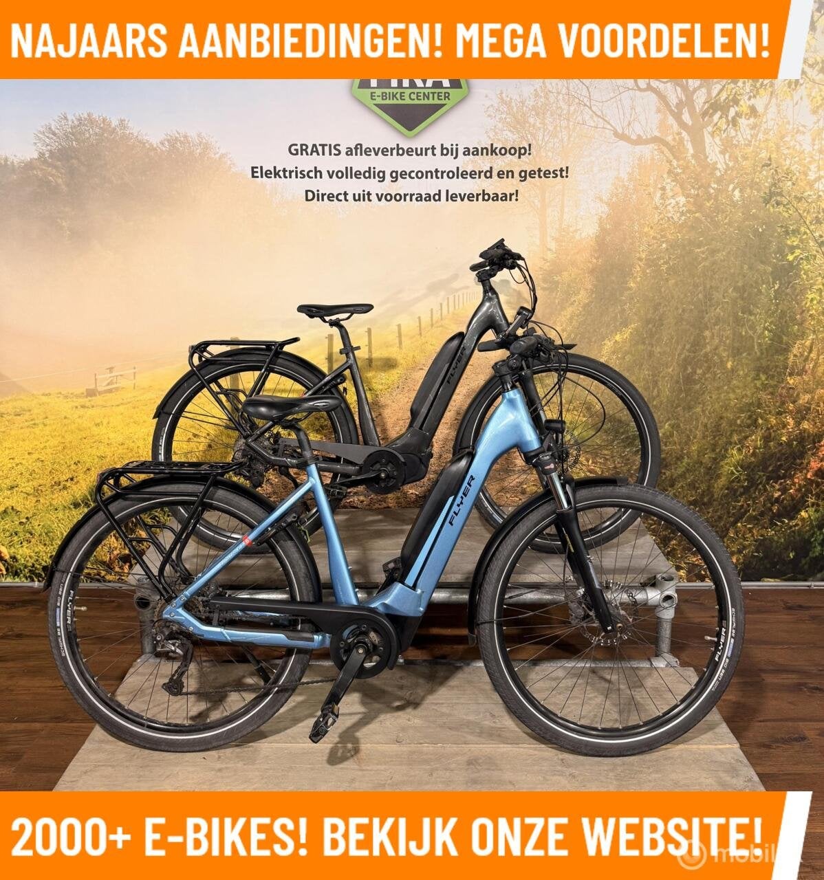Flyer UpStreet 5 Elektrische fiets setje verkrijgbaar MRA, 55 tot 59 cm, Zo goed als nieuw, 50 km per accu of meer, Overige merken