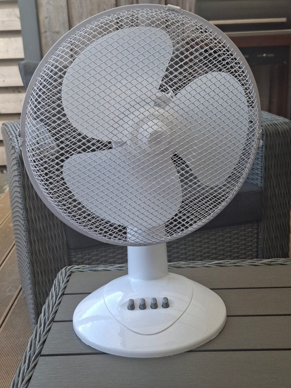 zgan Witte Tafelventilator, Witgoed en Apparatuur, Ophalen, Zo goed als nieuw, Tafelventilator