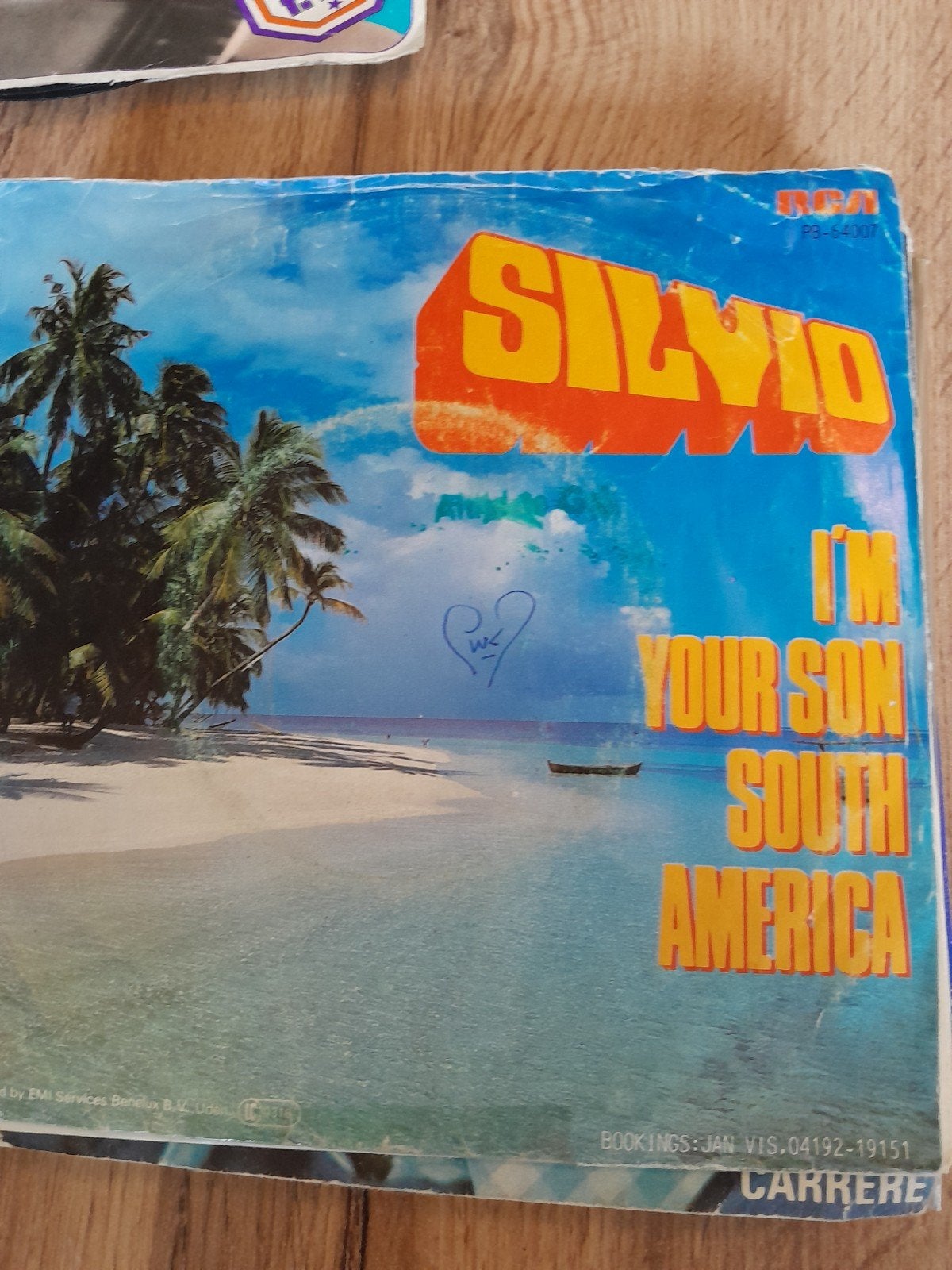Silvio 7inch i,m your sin south america, Cd's en Dvd's, Ophalen of Verzenden, Zo goed als nieuw, Pop