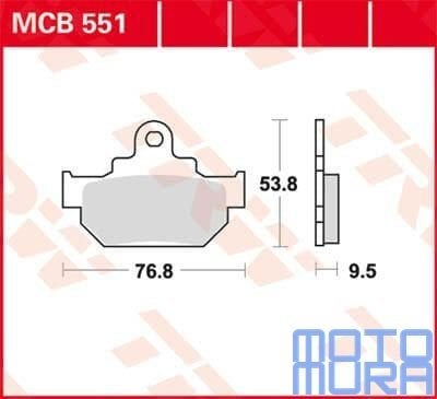 TRW MCB551 remblokken set Suzuki DR600 1985 - 1989 DR 600 50, Motoren, -, -, Nieuw, Ophalen of Verzenden