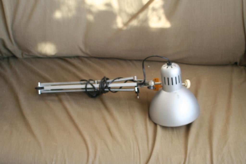 Oude uitschuifbare bureau of wandlamp kleur is grijs, Ophalen of Verzenden