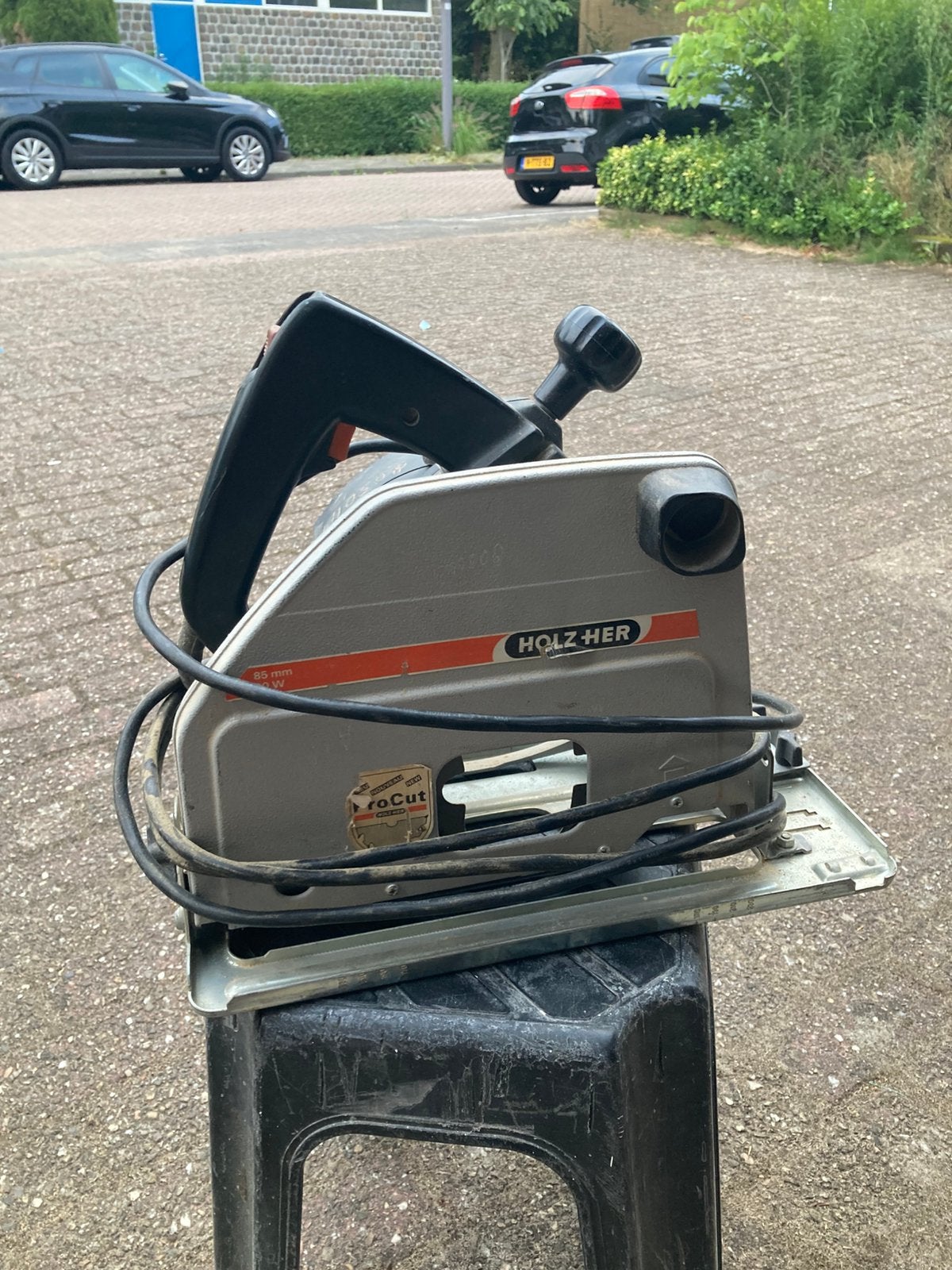 HOLZHER profesionele afkortzaag, Ophalen, Gebruikt