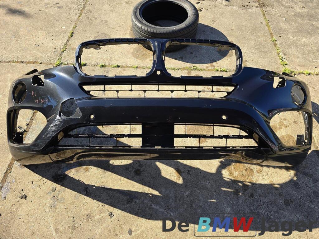 Voorbumper zwart BMW X6 F16 51117422897, Gebruikt, Voor, Ophalen of Verzenden, Bumper