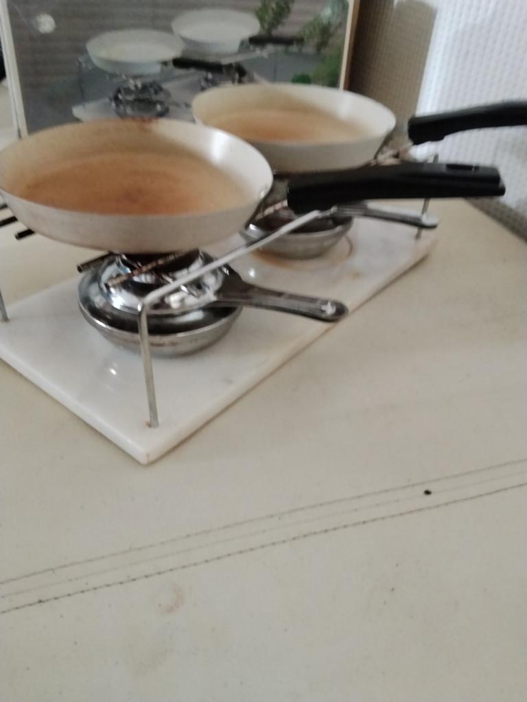 Marmer Gourmetset met pannetjes en branders, Ophalen of Verzenden, Gebruikt, Minder dan 4 personen