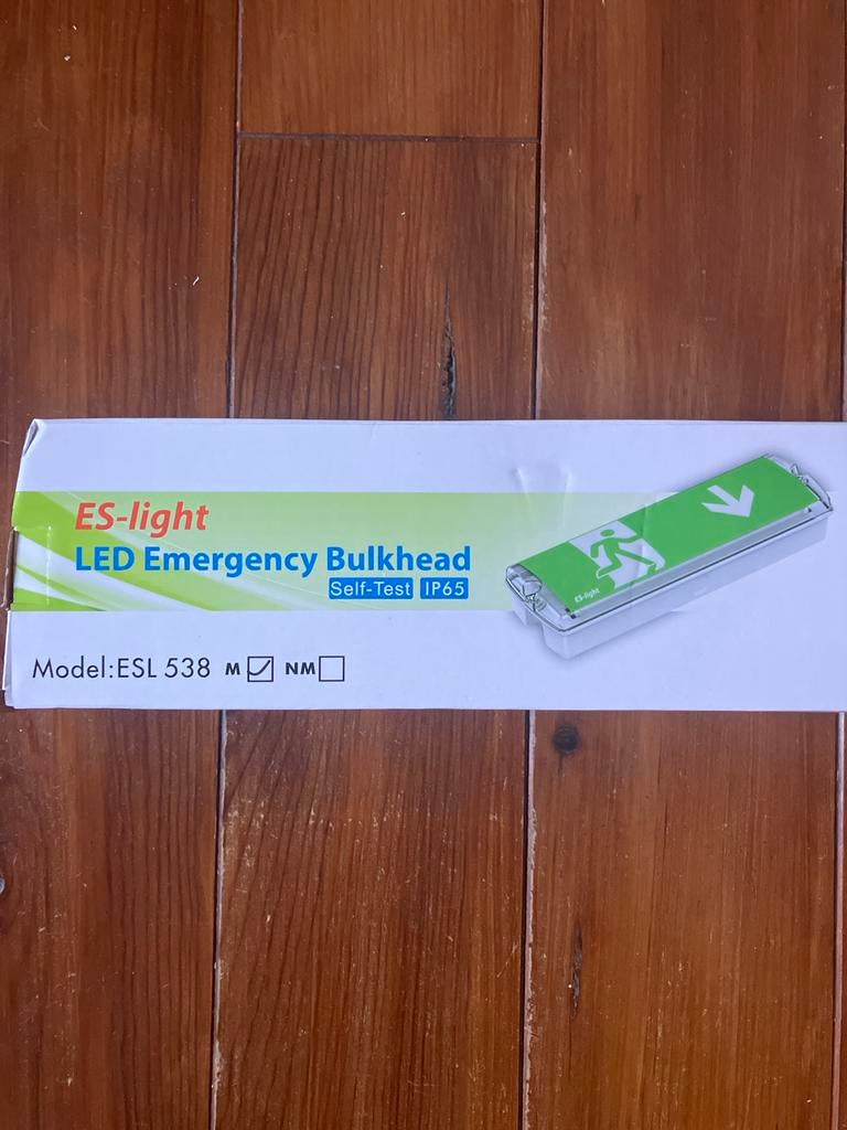 ES-light LED Noodverlichting Bulkhead ESL 538 IP65, Ophalen of Verzenden, Nieuw, Overige typen