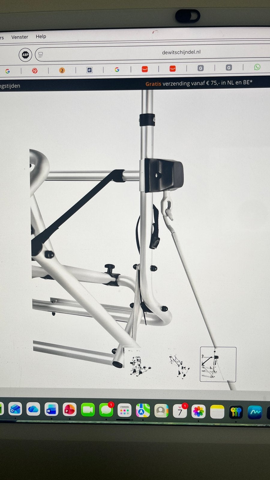 Thule lift V16fietsendrager manueel, Caravans en Kamperen, Camper-accessoires, Ophalen, Zo goed als nieuw