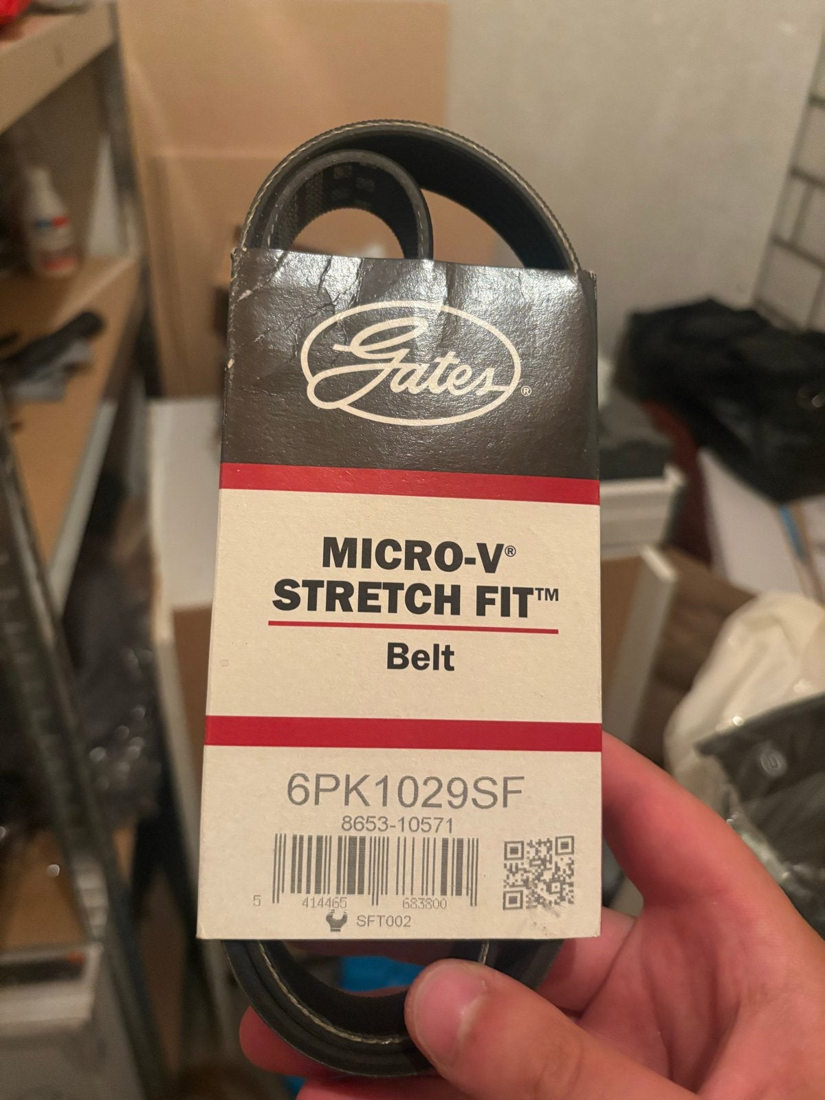 Gates Micro-V Stretch Fit Riem 6PK1029SF voor Ford Fiesta, Ophalen, Nieuw, Ford