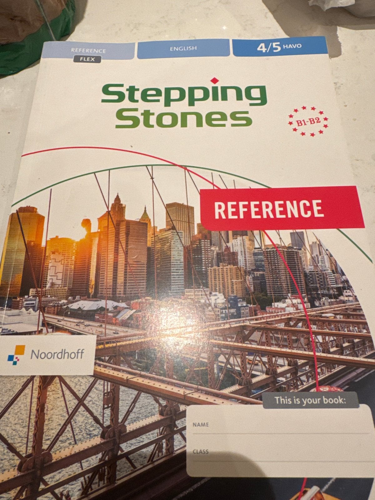 Stepping Stones Engels 4/5 HAVO Reference Flex B1-B2, Ophalen of Verzenden, Zo goed als nieuw, HAVO, Engels