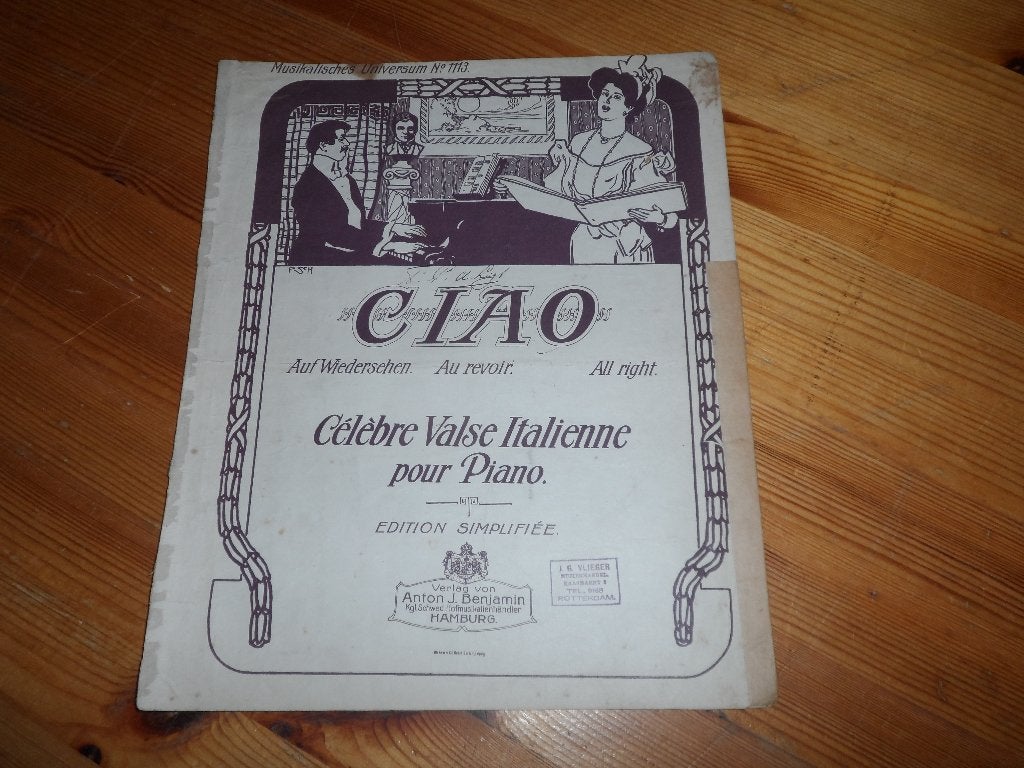 Ciao - celebre valse italienne, Gebruikt, Ophalen of Verzenden, Artiest of Componist, Piano