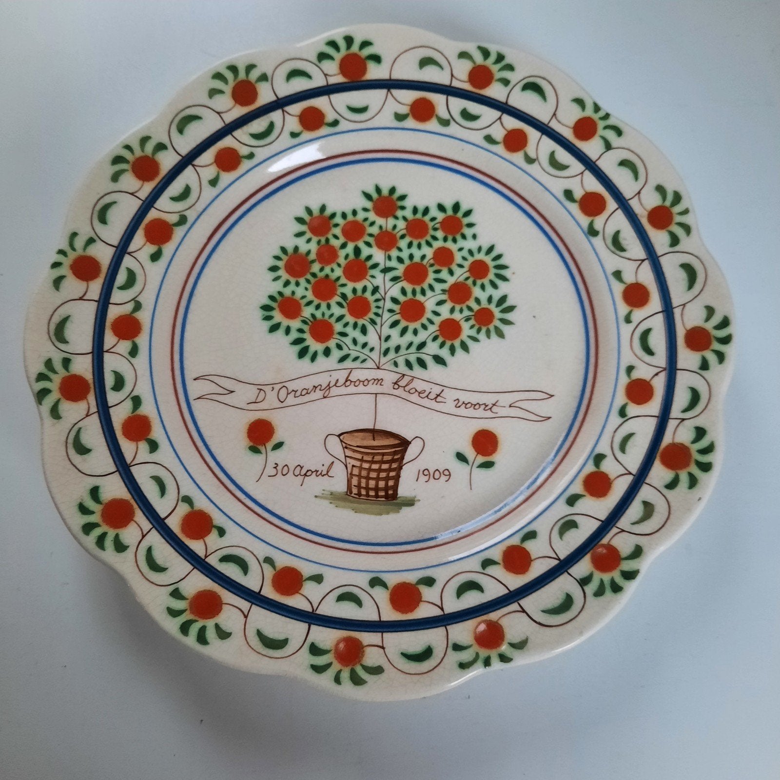 oranje(boom) bord, Ophalen of Verzenden