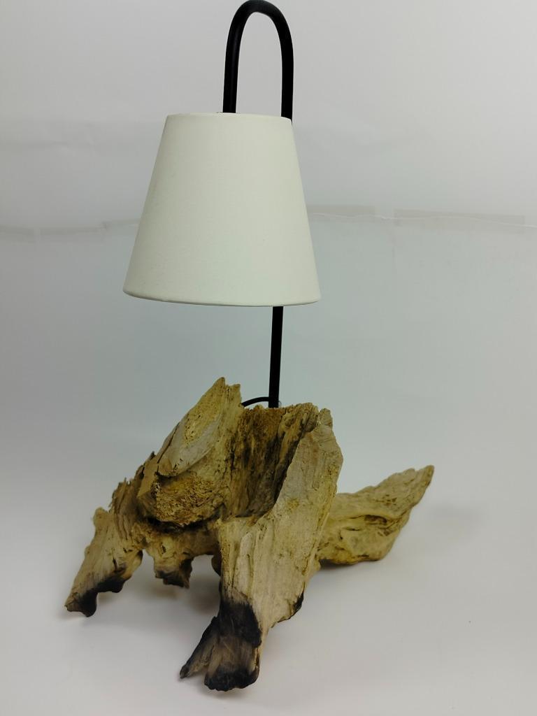Lamp van drijfhout - model 2, Huis en Inrichting, Lampen | Tafellampen, -info@westerndeco.nl, -westerndeco, 50 tot 75 cm, -storkstraat zoetermeer