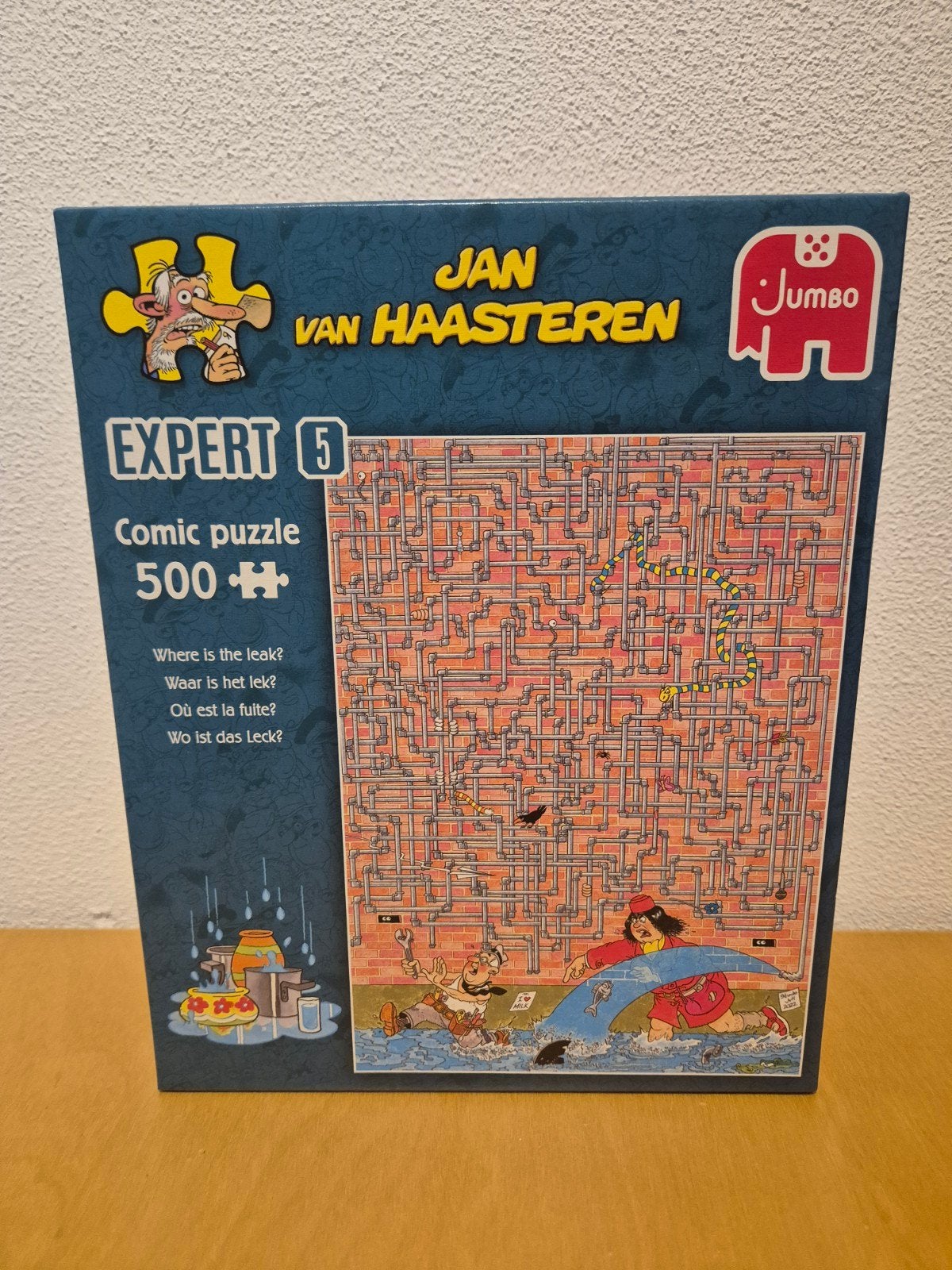 Jan van Haasteren Expert Puzzel 5 - Where is the leak? 500, Ophalen, 500 t/m 1500 stukjes, Zo goed als nieuw, Legpuzzel