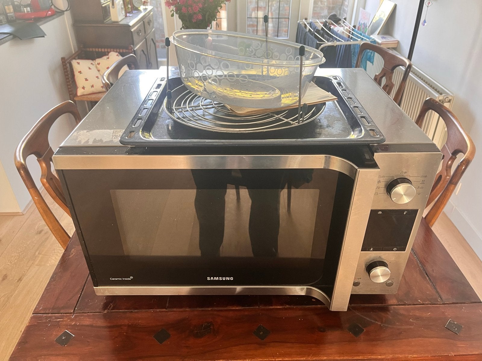 Samsung Combi Magnetron Oven, Witgoed en Apparatuur, Ophalen, Combimagnetron, Gebruikt, Draaiplateau