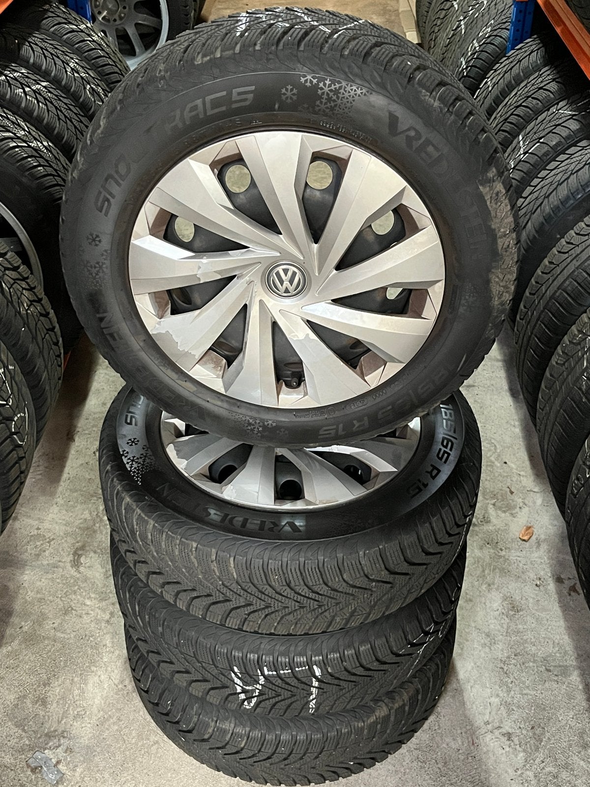 Winterset Volkswagen Polo  - 185/65 R15, Ophalen, Gebruikt, 15 inch, Banden en Velgen