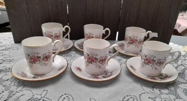 Royal albert lavender rose set 6 kopjes, Antiek en Kunst, Antiek | Servies los, Ophalen of Verzenden