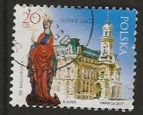 Polen 85, madonnabeeldje klooster, Verzenden, Polen, Gestempeld