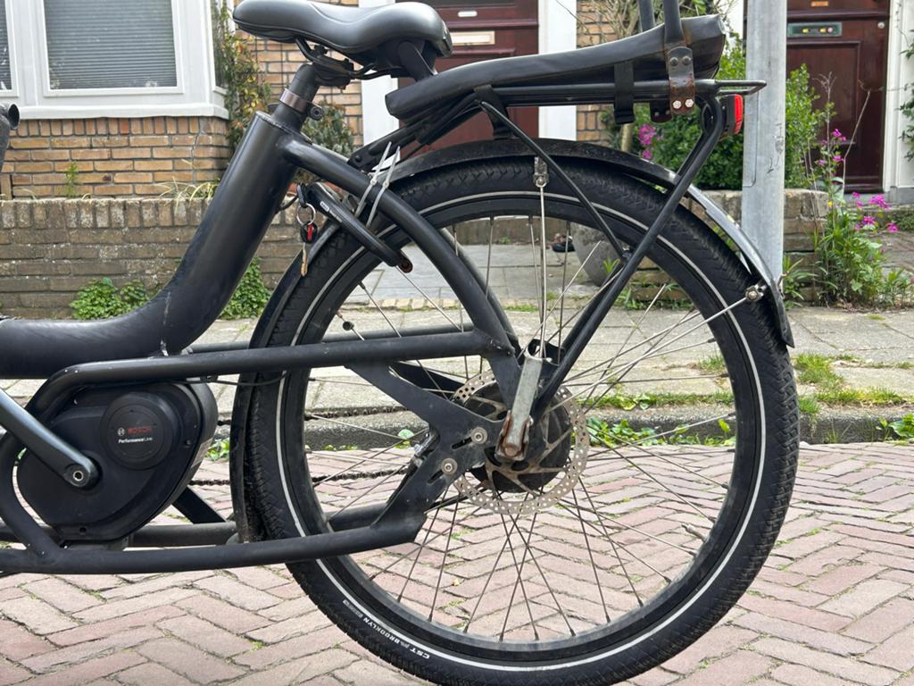 Urban Arrow bakfiets met Bosch Performance Line motor, Gebruikt, Elektrisch, 2 kinderen, Schijfrem