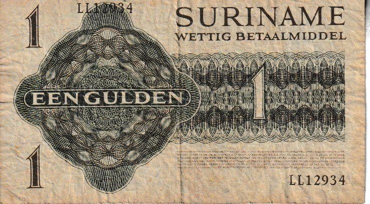 SURINAME - 1974 - 1 GULDEN, Ophalen of Verzenden, Zuid-Amerika, Los biljet