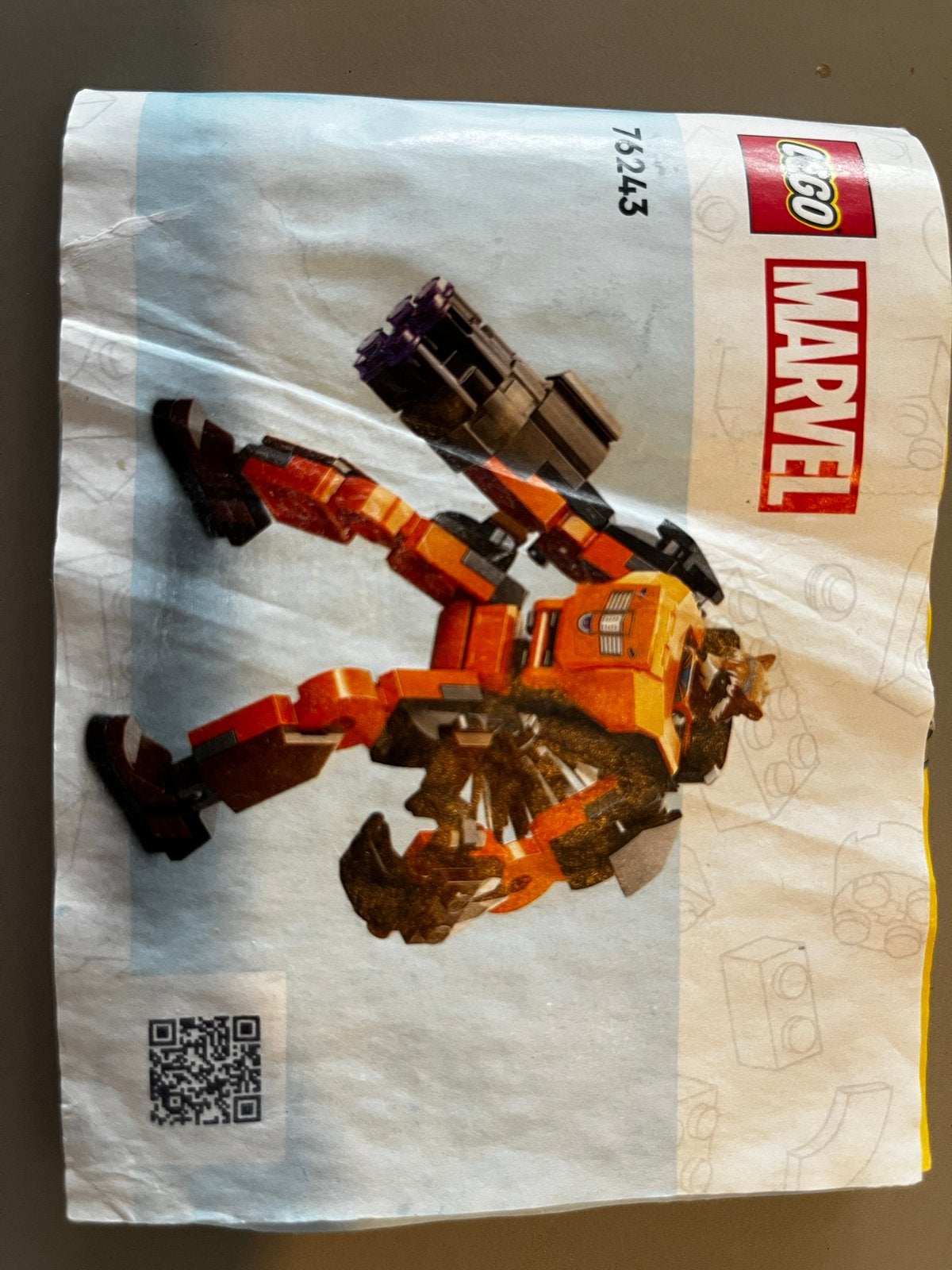 Lego Marvel Rocket Mech Armour 76243, Marvel, Lego, Ophalen of Verzenden, Zo goed als nieuw