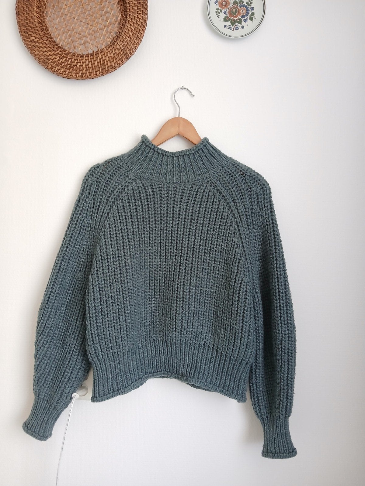 H&M Grofgebreide kabel trui met turtleneck, H&M, Maat 42/44 (L), Ophalen of Verzenden, Zo goed als nieuw