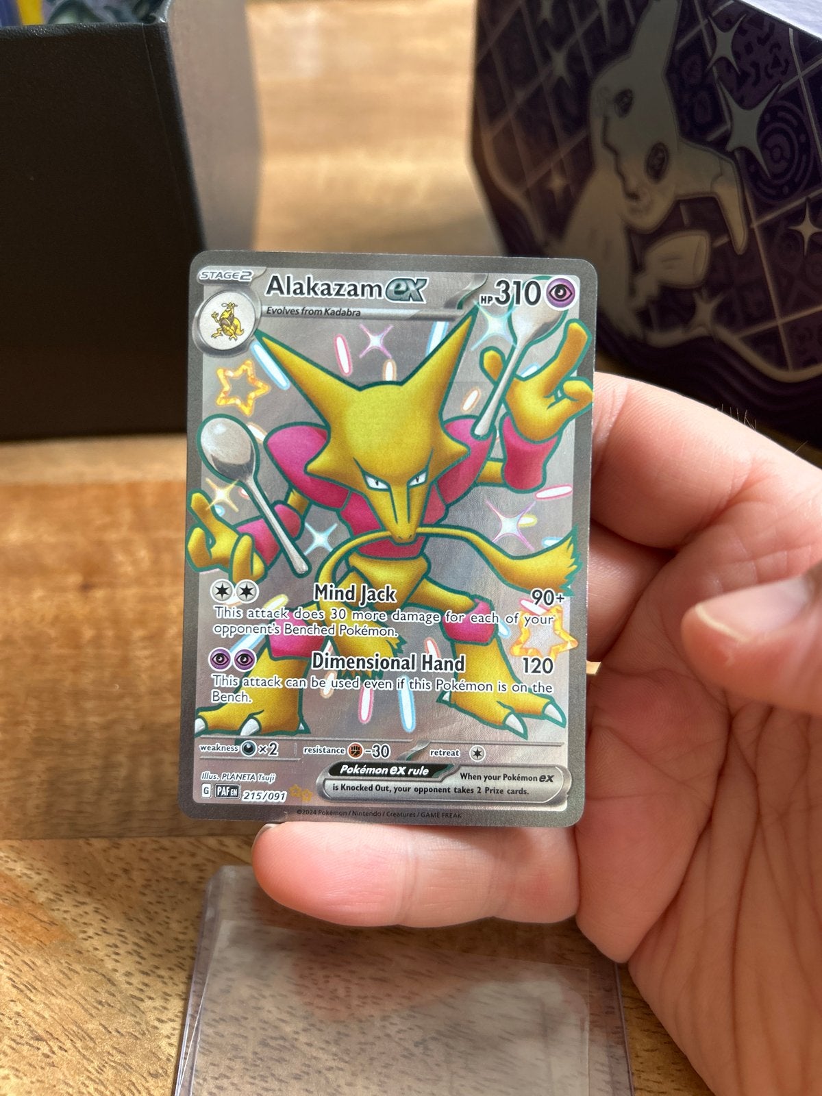 Alakazam EX #215 - NM Pokémon Kaart, Ophalen of Verzenden, Zo goed als nieuw, Losse kaart, Foil