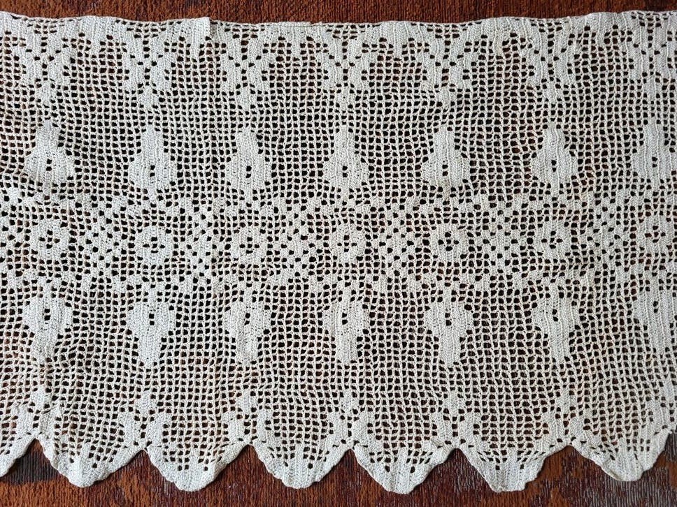 handgehaakt gordijn. ca.   198 x 55 cm, Ophalen of Verzenden