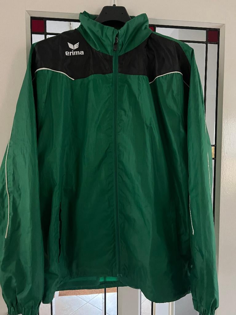 trainingsjas heer XL maat 9 groen van Erima als NW, Erima, Maat 56/58 (XL), Ophalen of Verzenden, Zo goed als nieuw