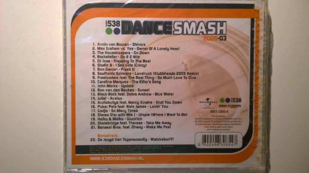 538 Dance Smash 2005 Volume 3, Cd's en Dvd's, Cd's | Verzamelalbums, Ophalen of Verzenden, Nieuw in verpakking, Dance en House