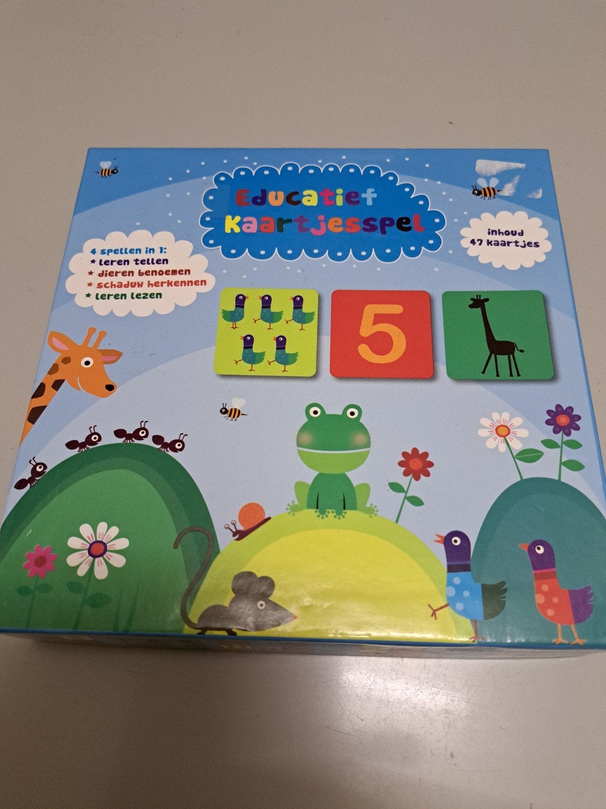 Educatief Kaartjesspel: Leren Tellen, Dieren & Lezen, Ophalen, Zo goed als nieuw, Taal en Lezen