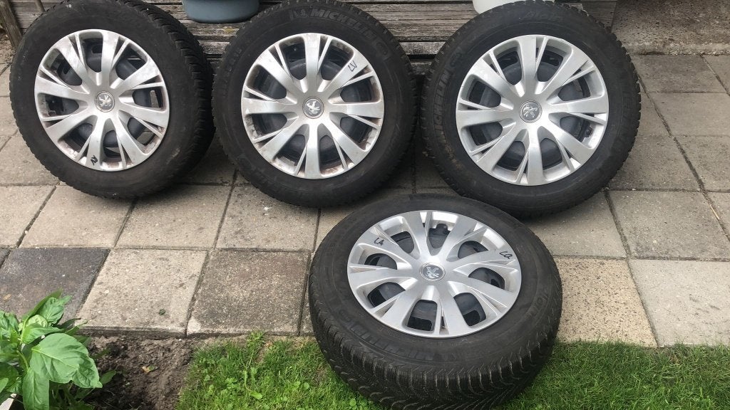 4 X MICHELIN BANDEN MET VELGEN, Auto-onderdelen, Ophalen of Verzenden, Gebruikt, Peugeot