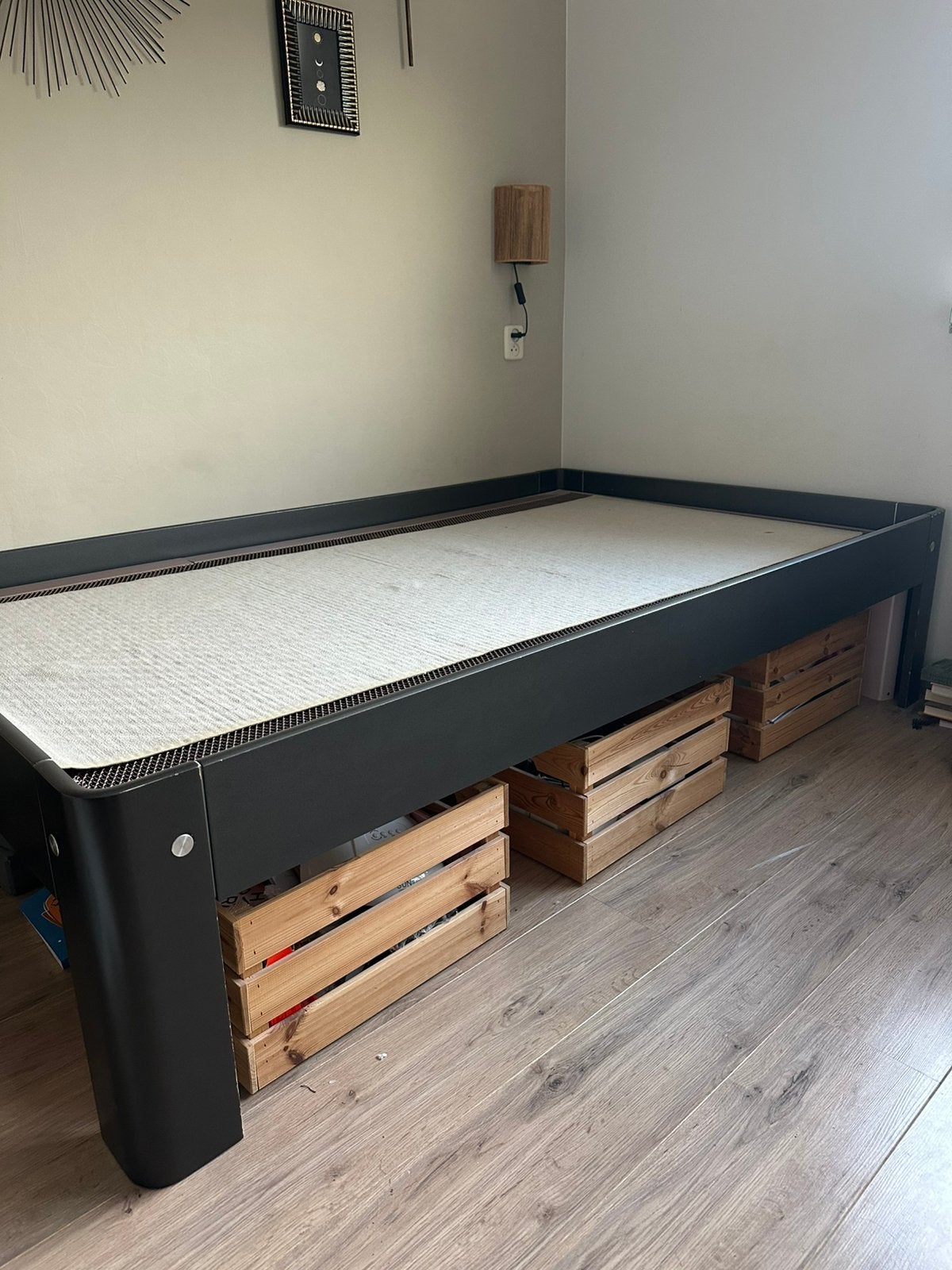 Auping Bed frame 120cm, Ophalen, Overige materialen, Zwart, Zo goed als nieuw