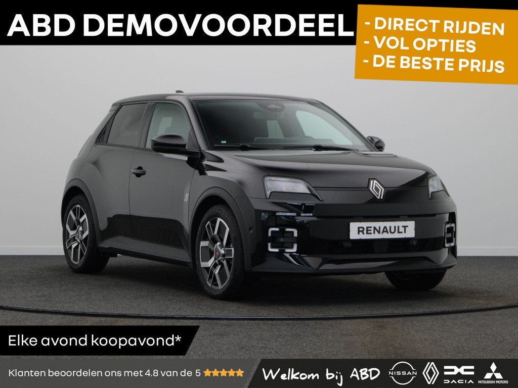Renault 5 comfort range techno 52 kWh | Vijf jaar garantie |, Auto's, Renault, Stof, Zwart, Origineel Nederlands, Nieuw