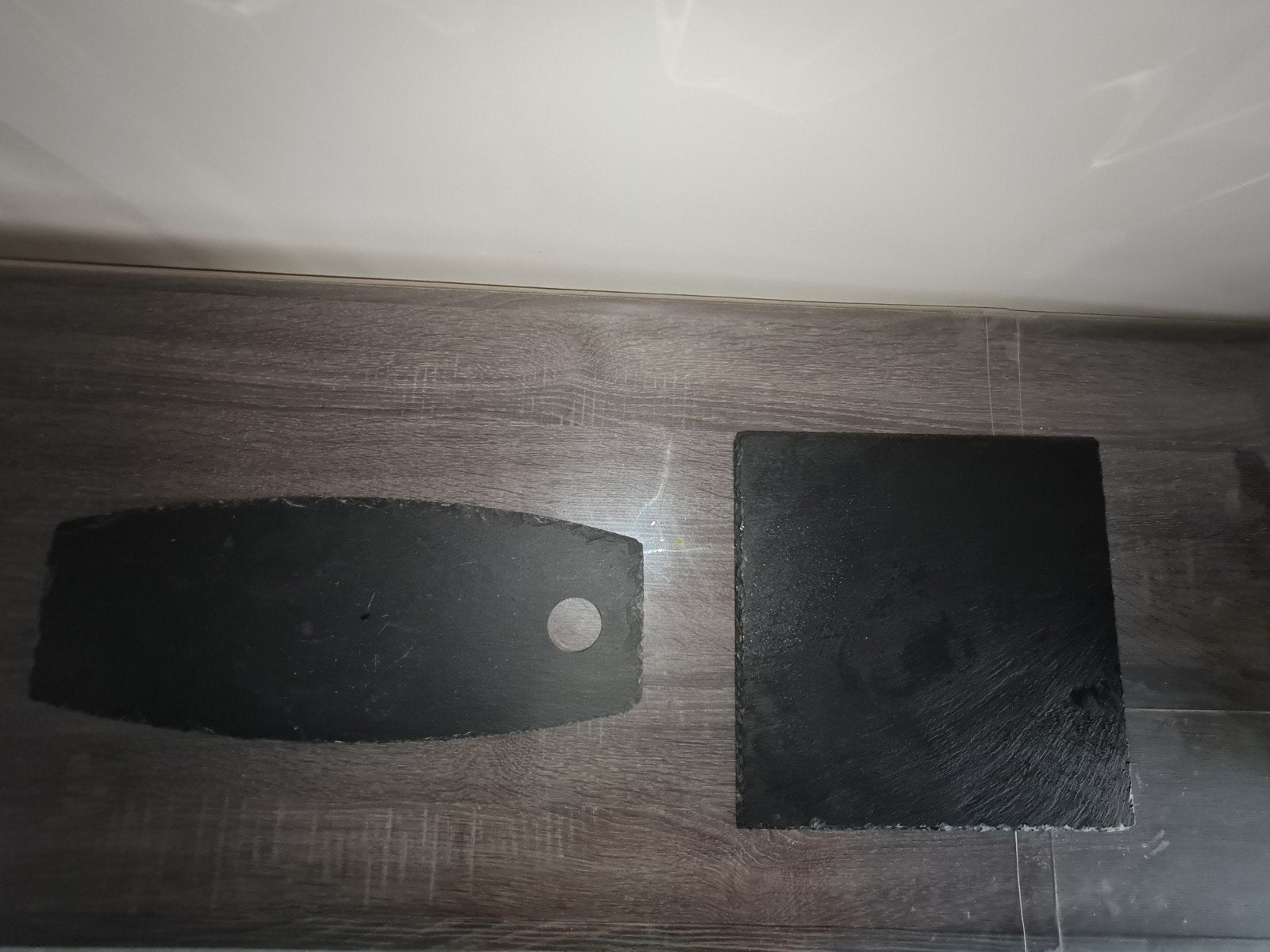 Granieten onderzetters / serveerplanken, Gebruikt, Snij-/serveerplank, Ophalen of Verzenden, Zwart