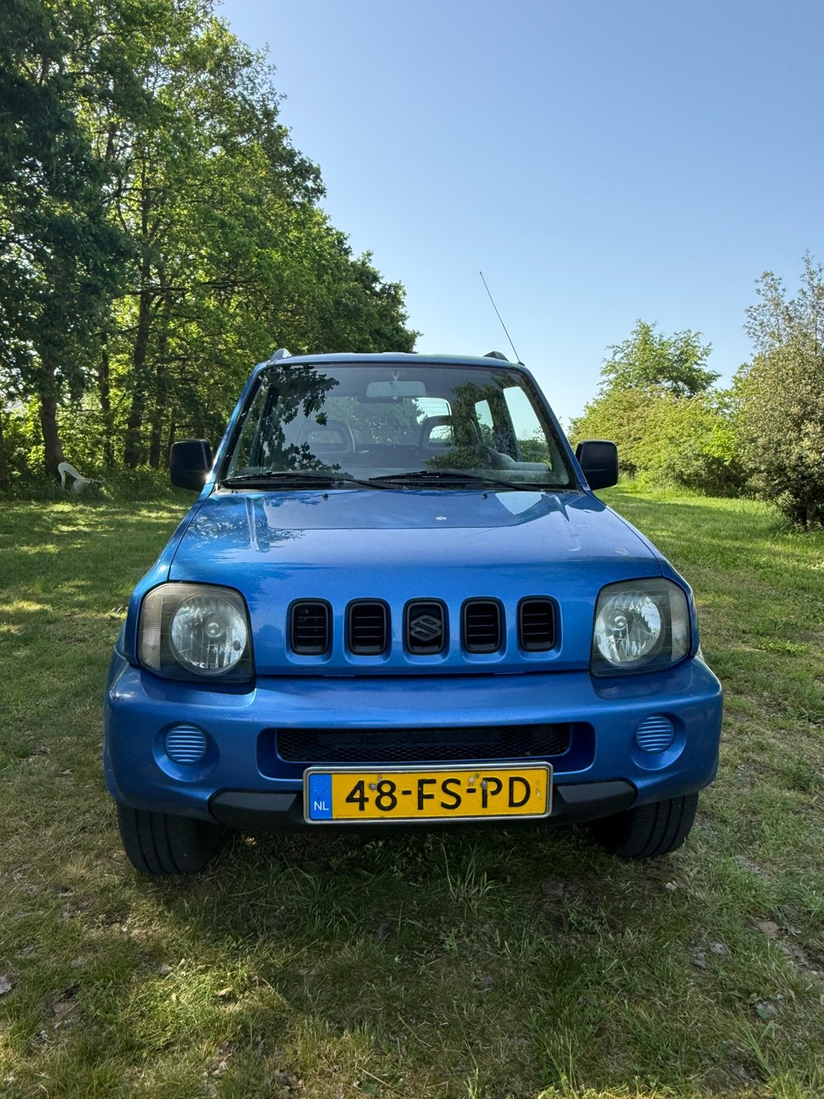 Suzuki Jimny 1.3 JX 4WD 2000 Blauw, Stof, 40 €/maand, 4 cilinders, Origineel Nederlands