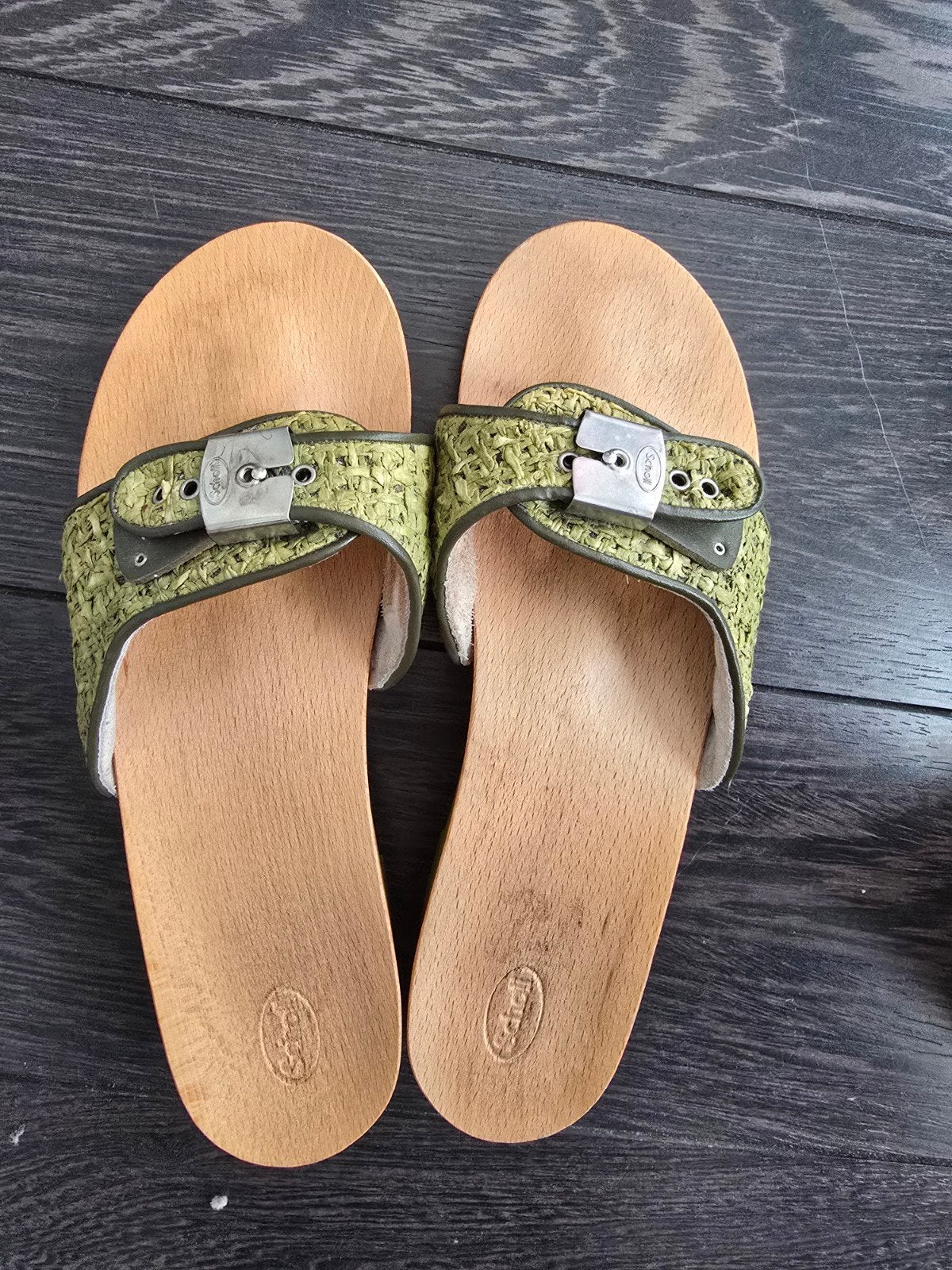 Scholl houten slippers maat 41, Kleding | Dames, Schoenen, Ophalen of Verzenden, Zo goed als nieuw